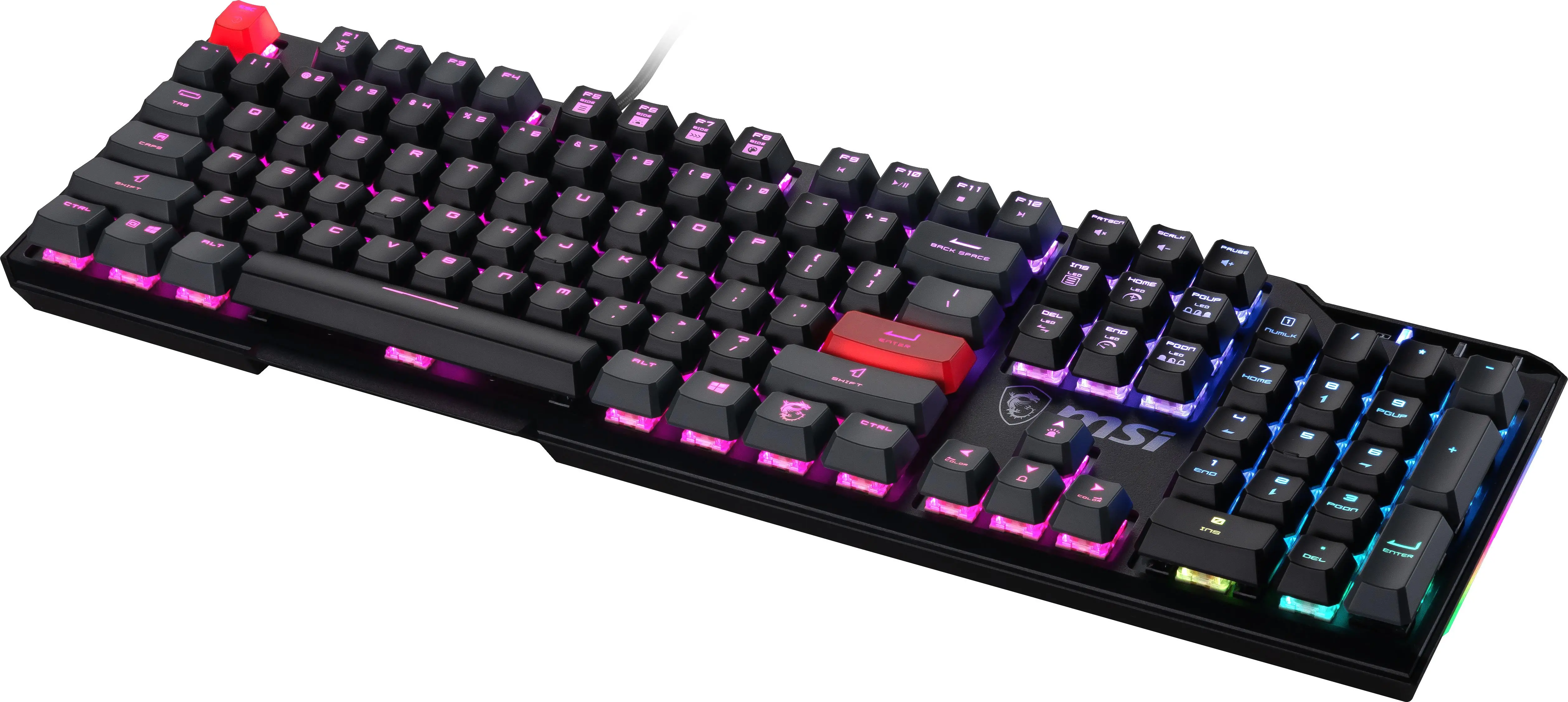 Klawiatura mechaniczna MSI Vigor GK41 Dusk LR Kailh Red US Czarny