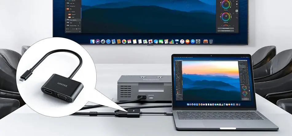 Adapter Unitek V1168A USB-C na HDMI i VGA