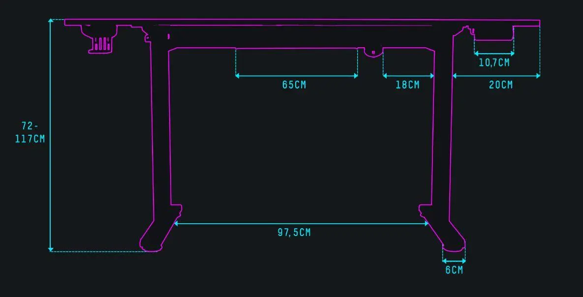 Biurko Ultradesk LEVEL V2 bez podkładki 140cm Regulacja wysokości Czarny
