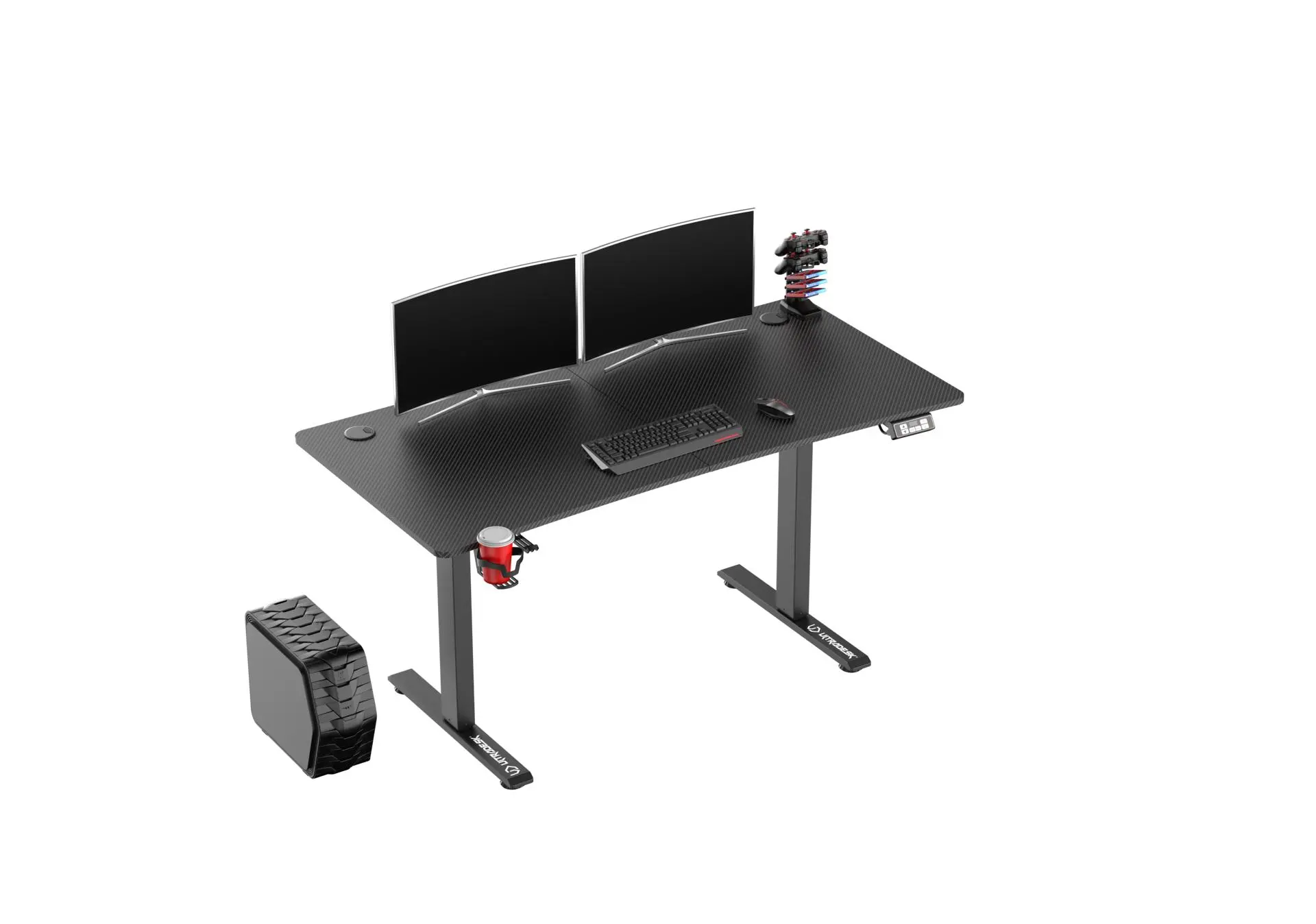 Biurko Ultradesk LEVEL V2 bez podkładki 140cm Regulacja wysokości Czarny