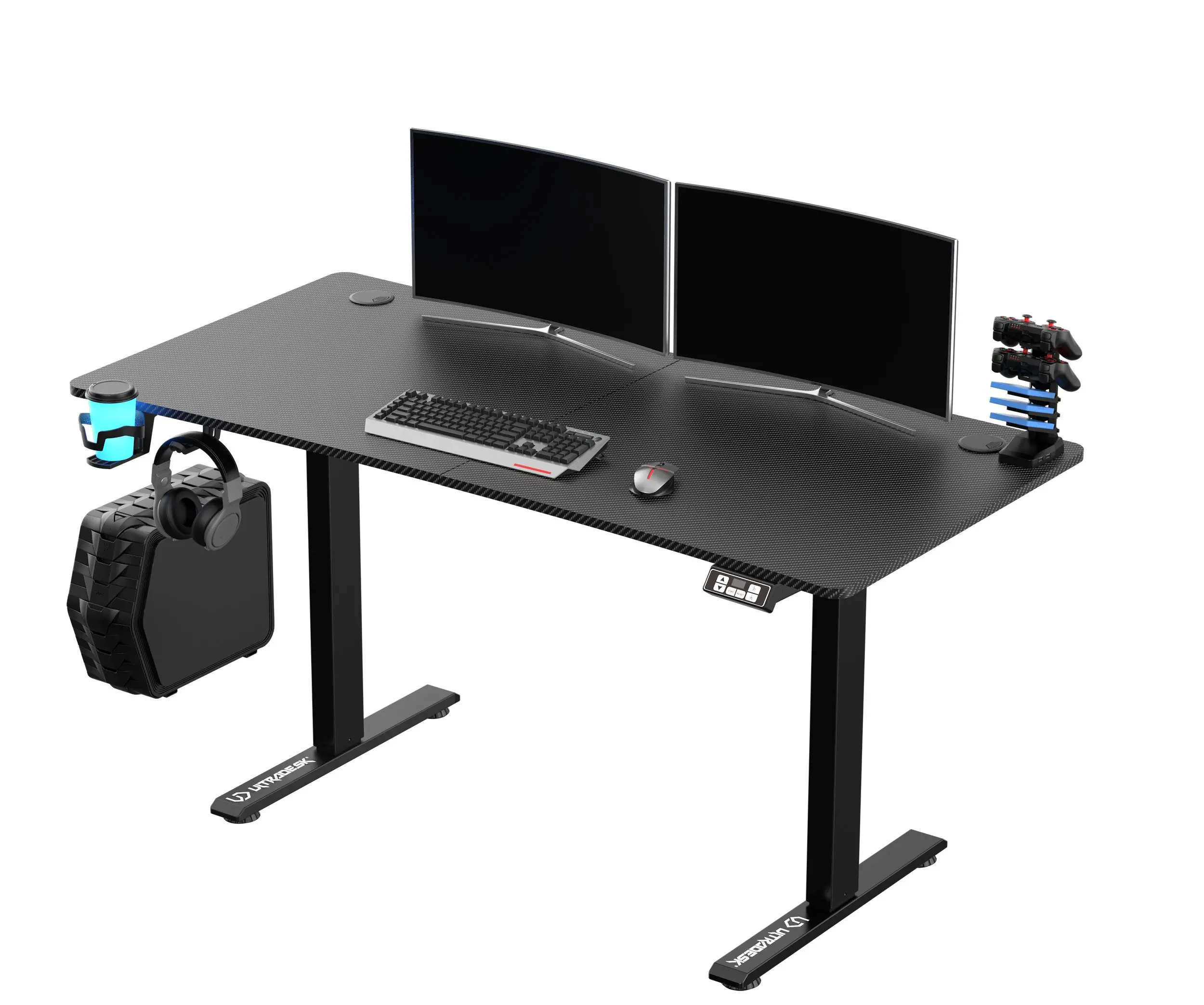 Biurko Ultradesk LEVEL V2 bez podkładki 140cm Regulacja wysokości Czarny