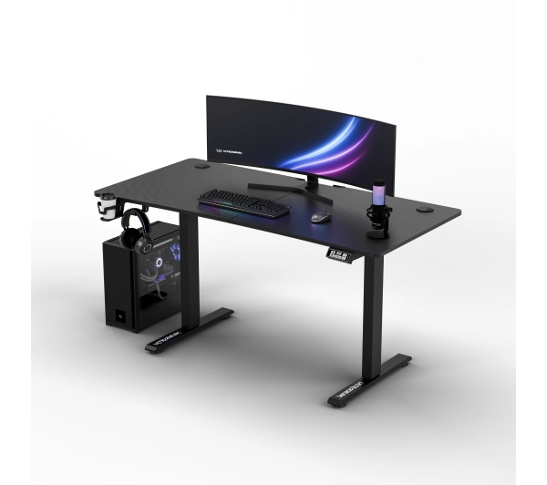 Ultradesk LEVEL V2 bez podkładki 140cm Regulacja wysokości Czarny