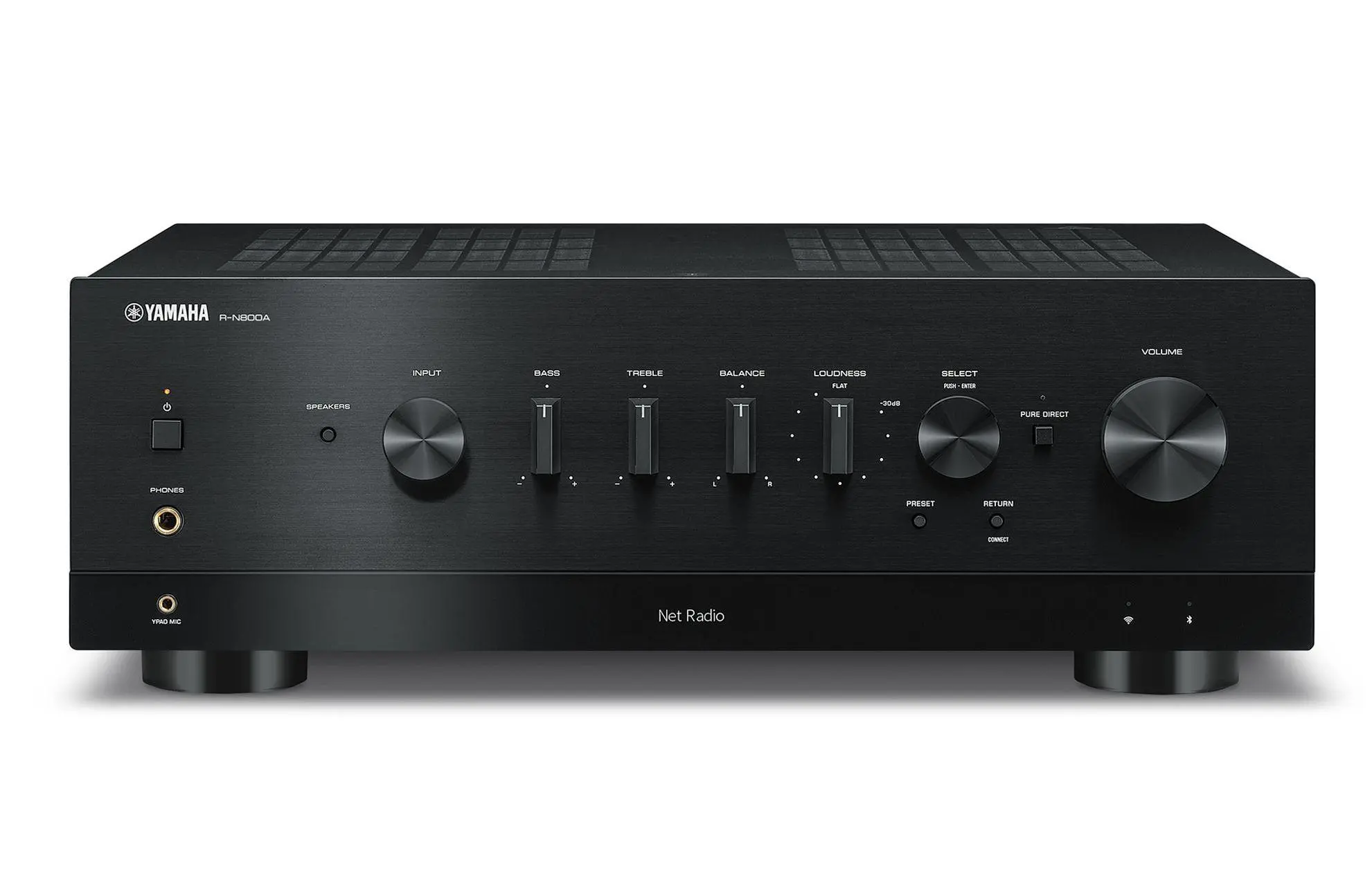 Zestaw stereo Yamaha R-N800A Czarny, Indiana Line Tesi 561 Orzech