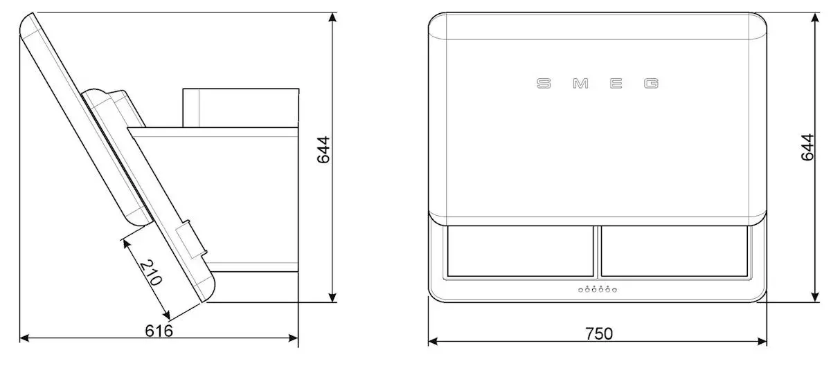 Okap Smeg KFAB75WH