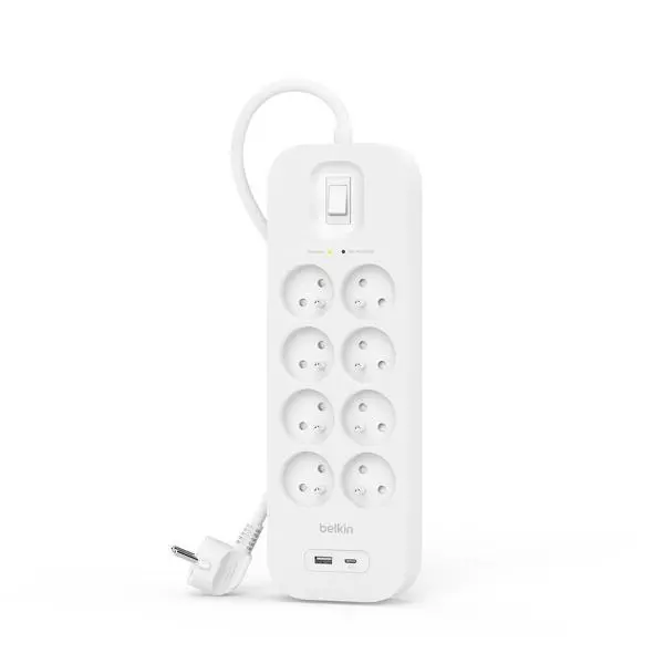 Listwa Belkin SRB003CA2M 8 gniazd 2m Biały