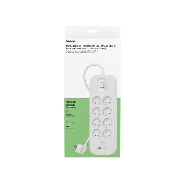 Listwa Belkin SRB003CA2M 8 gniazd 2m Biały