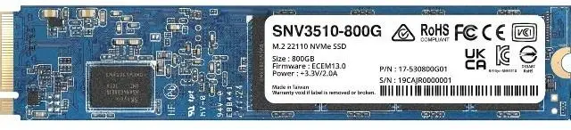 Dysk SSD Synology SNV3510 800GB PCIe 3.0 x4 NVMe