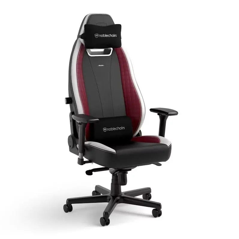 Fotel Noblechairs LEGEND Black White Red Gamingowy do 150kg Skóra ECO High Tech Czarny Biały Czerwony