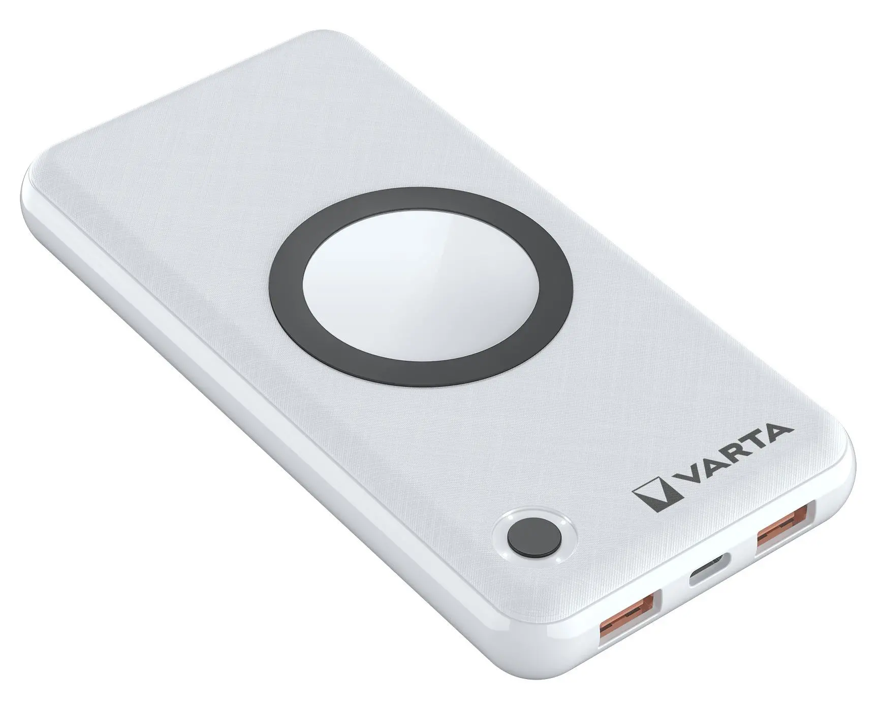 Powerbank VARTA Wireless 15000mAh PASS THROUGH 2xUSB USB-C 20W Biały