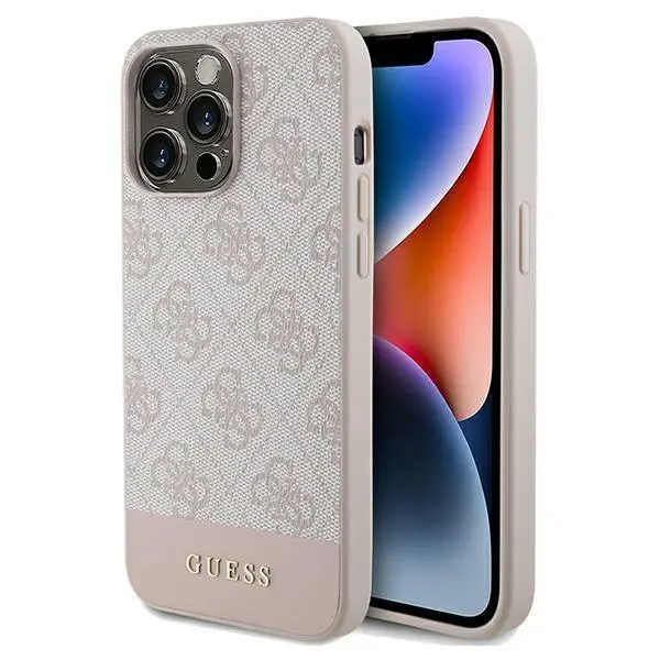 Etui Guess 4G Stripe Collection GUHCP15XG4GLPI do iPhone 15 Pro Max Różowy