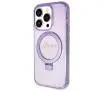 Etui Guess Ring Stand Script Glitter MagSafe GUHMP14XHRSGSU do iPhone 14 Pro Max Fioletowy