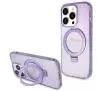 Etui Guess Ring Stand Script Glitter MagSafe GUHMP14XHRSGSU do iPhone 14 Pro Max Fioletowy