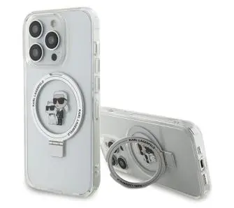Etui Karl Lagerfeld Ring Stand Karl&Choupettte MagSafe KLHMP13LHMRSKCH do iPhone 13 Pro/13 Biały