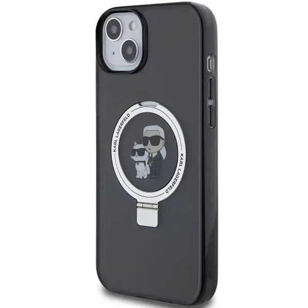 Etui Karl Lagerfeld Ring Stand Karl&Choupettte MagSafe KLHMP14SHMRSKCK do iPhone 14/15/13 Czarny
