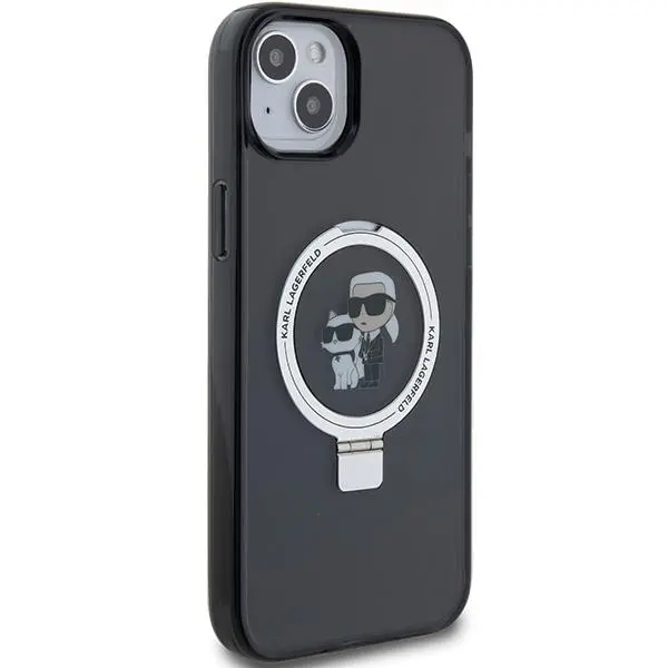 Etui Karl Lagerfeld Ring Stand Karl&Choupettte MagSafe KLHMP14SHMRSKCK do iPhone 14/15/13 Czarny