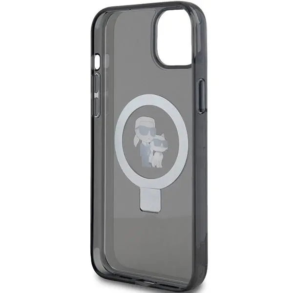 Etui Karl Lagerfeld Ring Stand Karl&Choupettte MagSafe KLHMP14SHMRSKCK do iPhone 14/15/13 Czarny