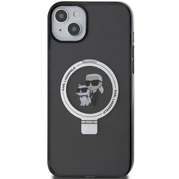 Etui Karl Lagerfeld Ring Stand Karl&Choupettte MagSafe KLHMP14SHMRSKCK do iPhone 14/15/13 Czarny