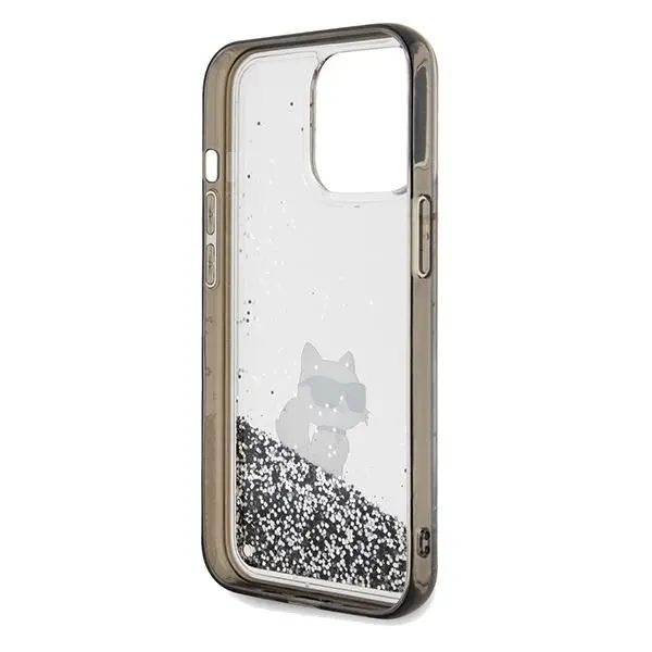Etui Karl Lagerfeld Liquid Glitter Choupette KLHCP13XLKCNSK do iPhone 13 Pro Max
