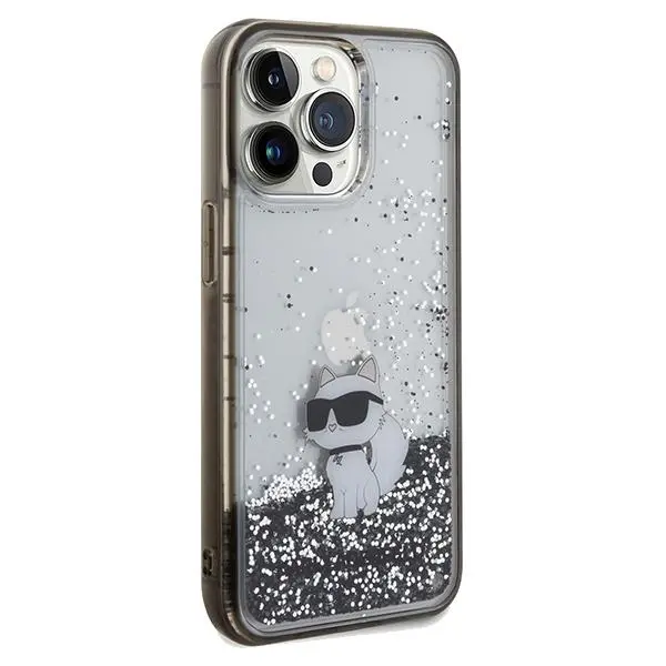 Etui Karl Lagerfeld Liquid Glitter Choupette KLHCP13XLKCNSK do iPhone 13 Pro Max