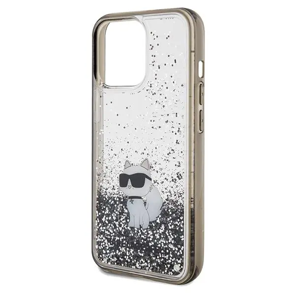Etui Karl Lagerfeld Liquid Glitter Choupette KLHCP13XLKCNSK do iPhone 13 Pro Max