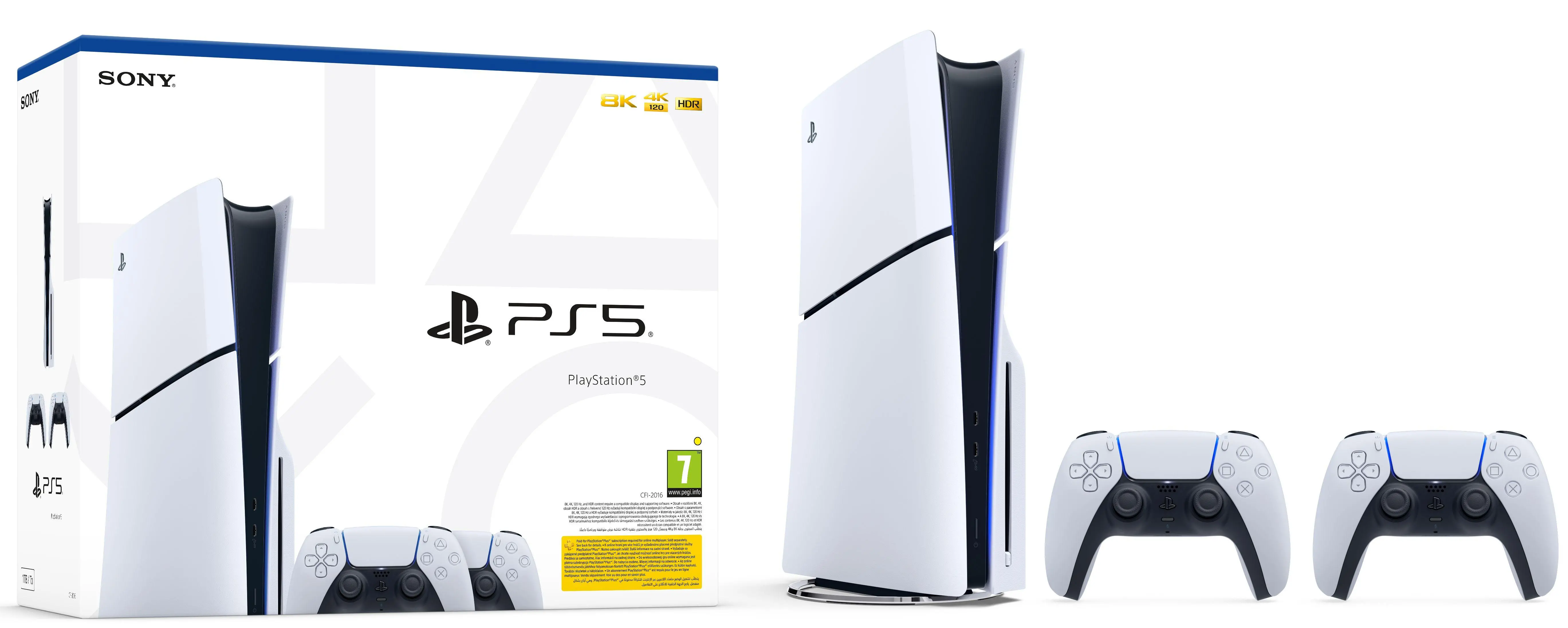 Konsola Sony PlayStation 5 Slim D Chassis (PS5) 1TB z napędem + Dodatkowy Pad Biały