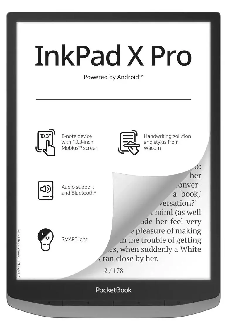 Czytnik E-booków Pocketbook Inkpad X Pro 10,3" 32GB WiFi Bluetooth Szary