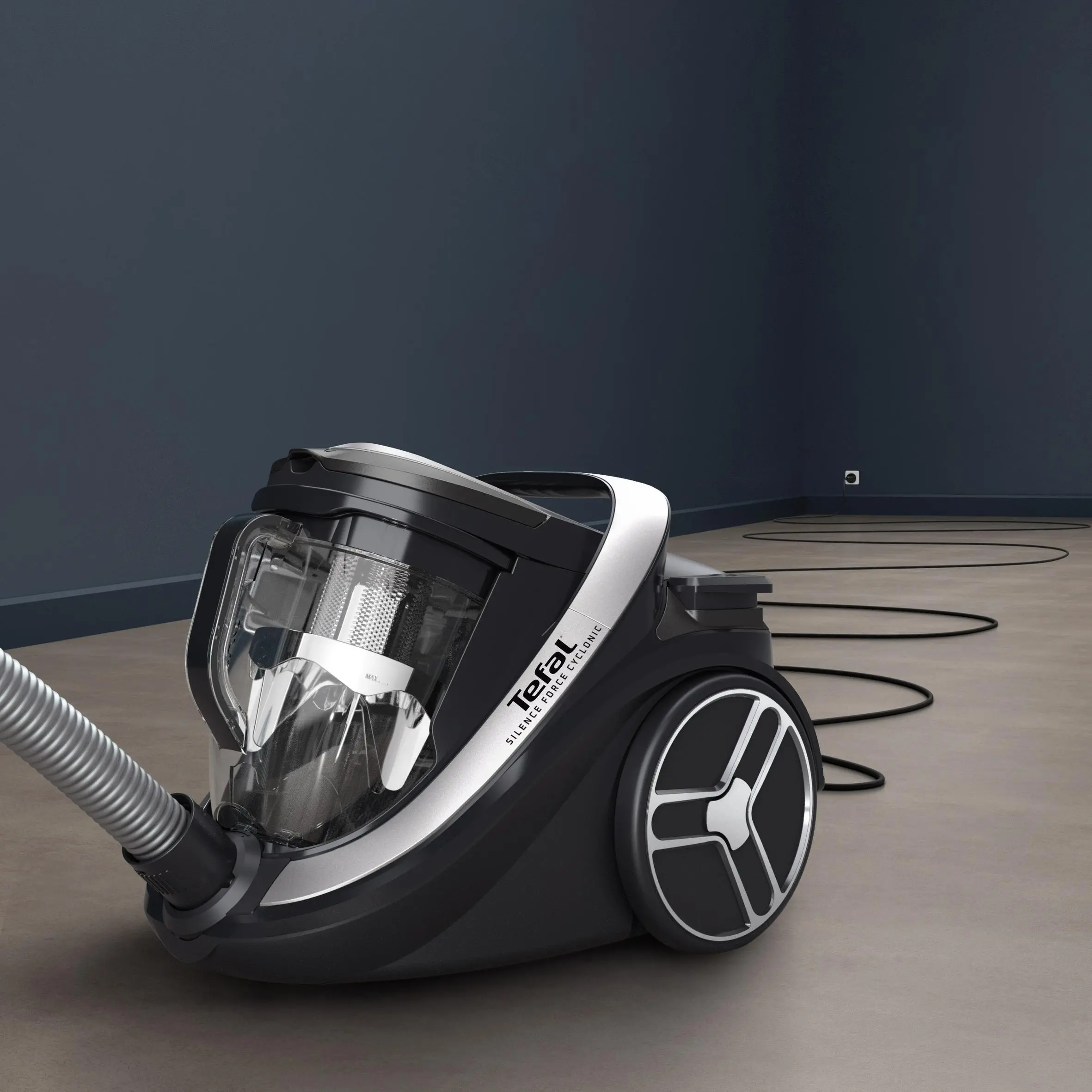 Odkurzacz Tefal Silence Force Cyclonic Effitech TW7976 500W Turboszczotka Mini turboszczotka Szczotka do parkietów