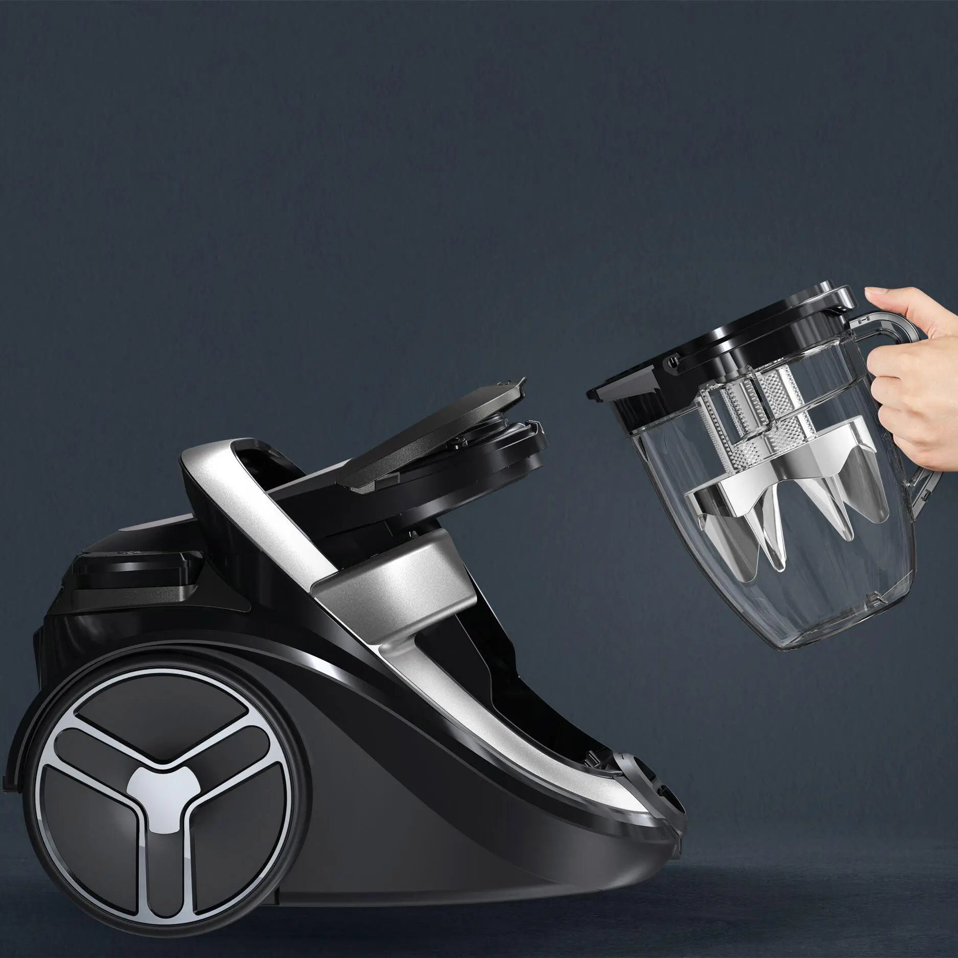 Odkurzacz Tefal Silence Force Cyclonic Effitech TW7976 500W Turboszczotka Mini turboszczotka Szczotka do parkietów