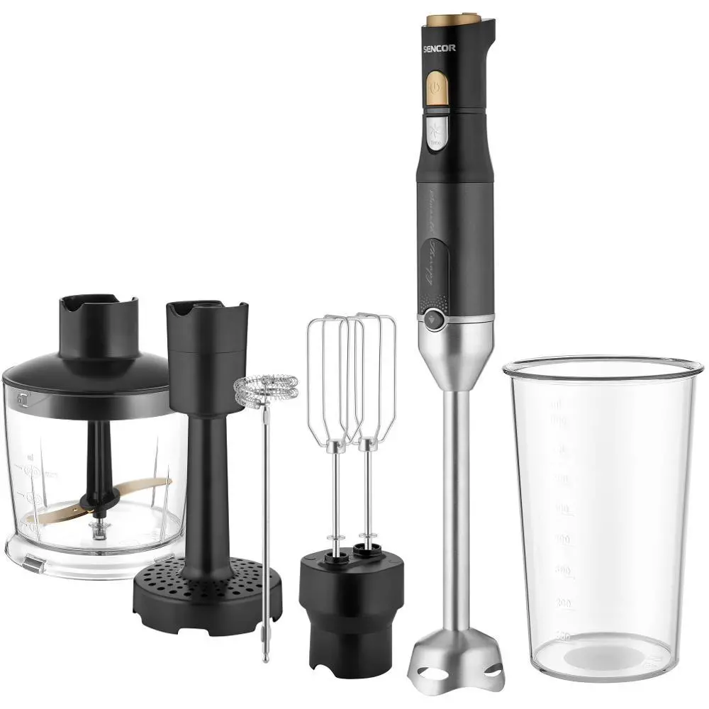 Blender Sencor SHB 6442BK 1200W Rozdrabniacz Końcówka do ubijania Spieniacz do mleka
