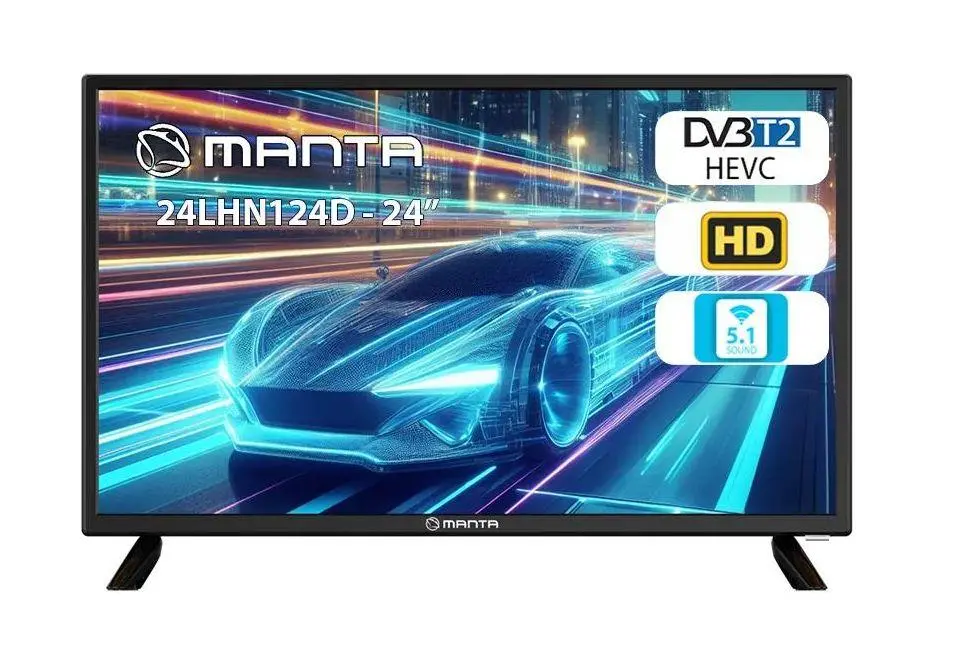Telewizor Manta 24LHN124D  24" LED HD Ready 60Hz DVB-T2