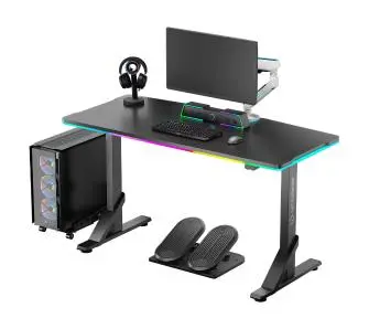 Biurko Ultradesk IRON 1/2 132,5cm Regulacja wysokości Czarny