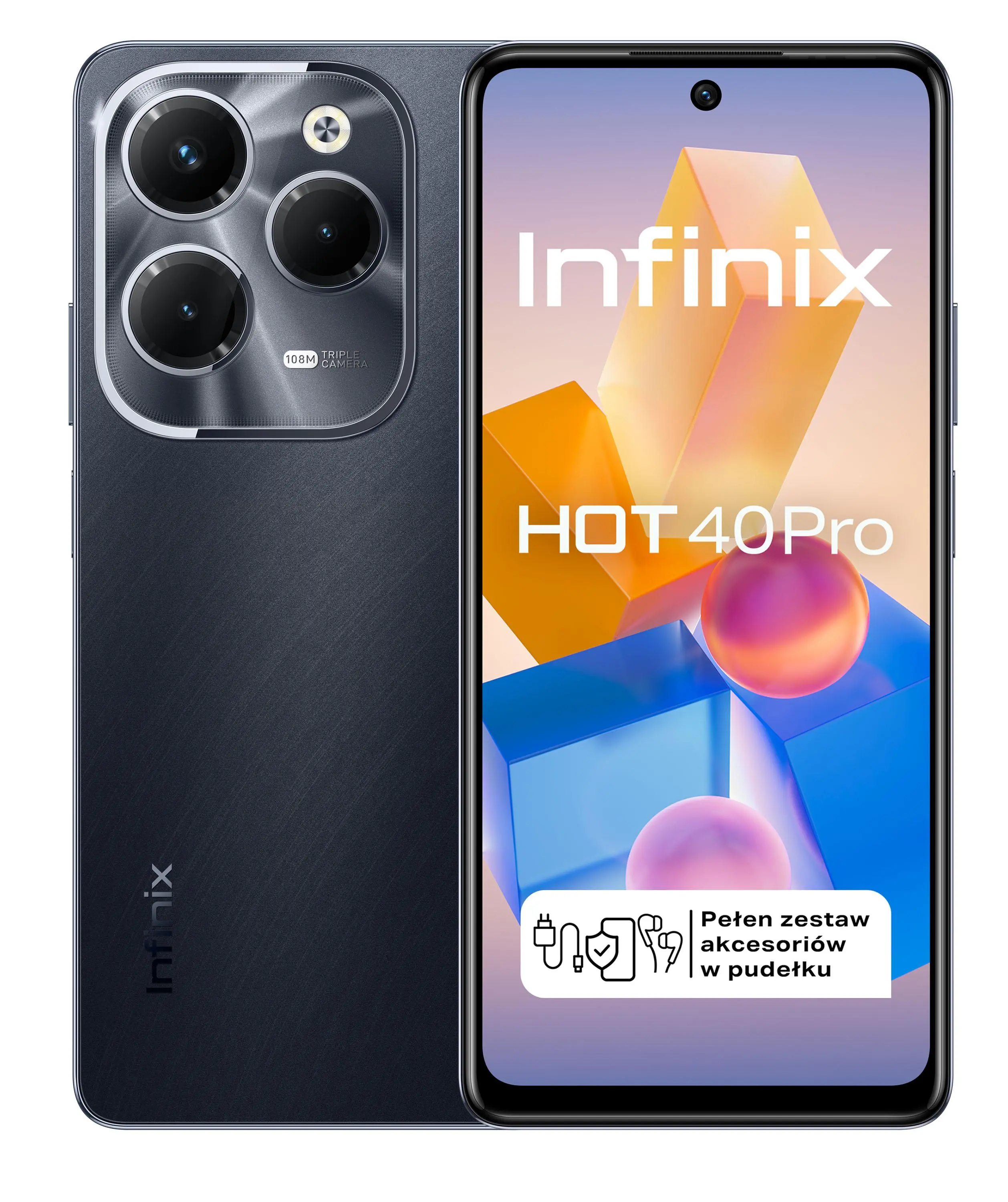 Smartfon Infinix Hot 40 Pro 8/256GB 6,78" 120Hz 108Mpix Czarny