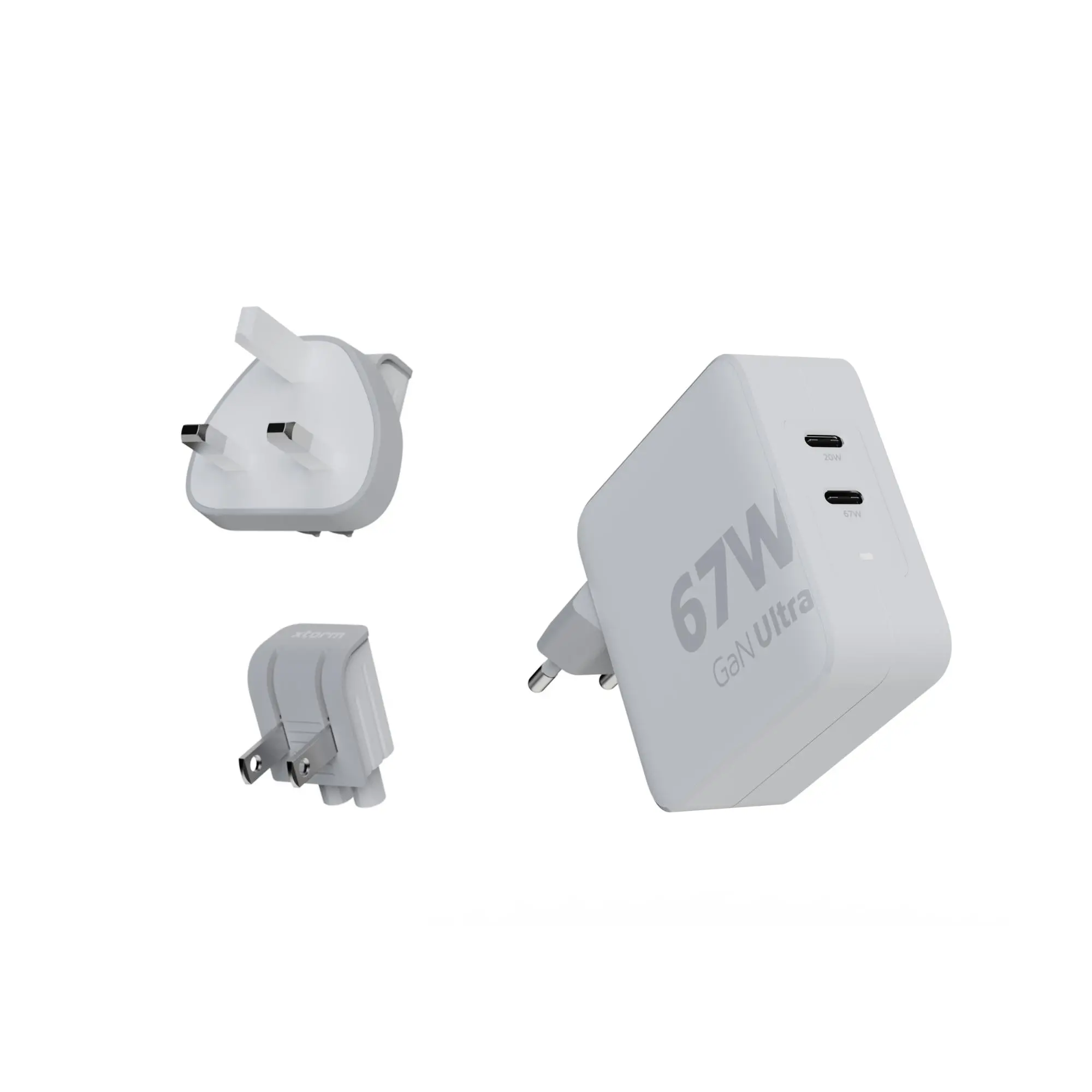 Ładowarka sieciowa Xtorm GaN 67W + kabel USB-C PD Biały