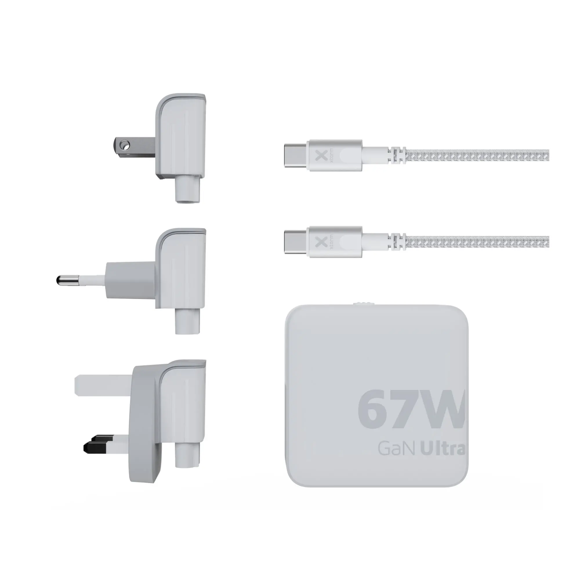 Ładowarka sieciowa Xtorm GaN 67W + kabel USB-C PD Biały
