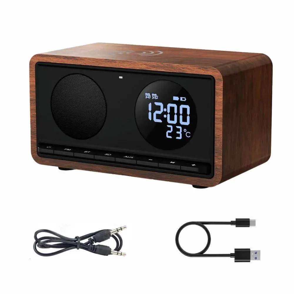 Radiobudzik Manta RDI912B RIMINI Czarno-brązowy