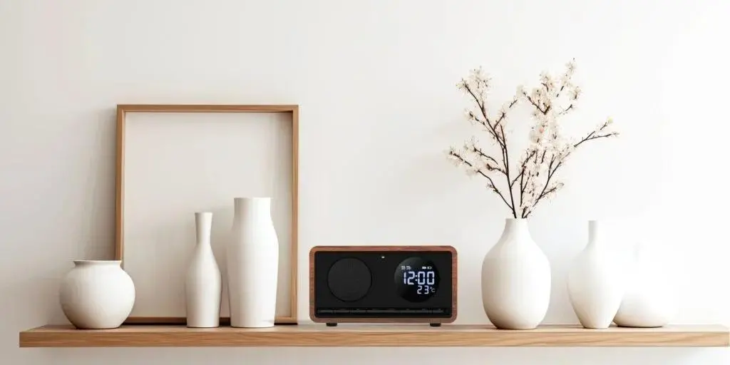 Radiobudzik Manta RDI912B RIMINI Czarno-brązowy