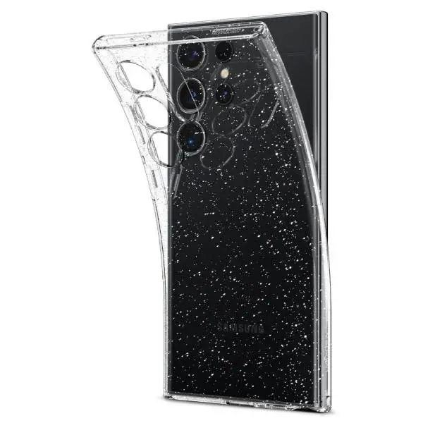 Etui Spigen Liquid Crystal ACS07285 do Galaxy S24 Ultra Przezroczysty-brokat