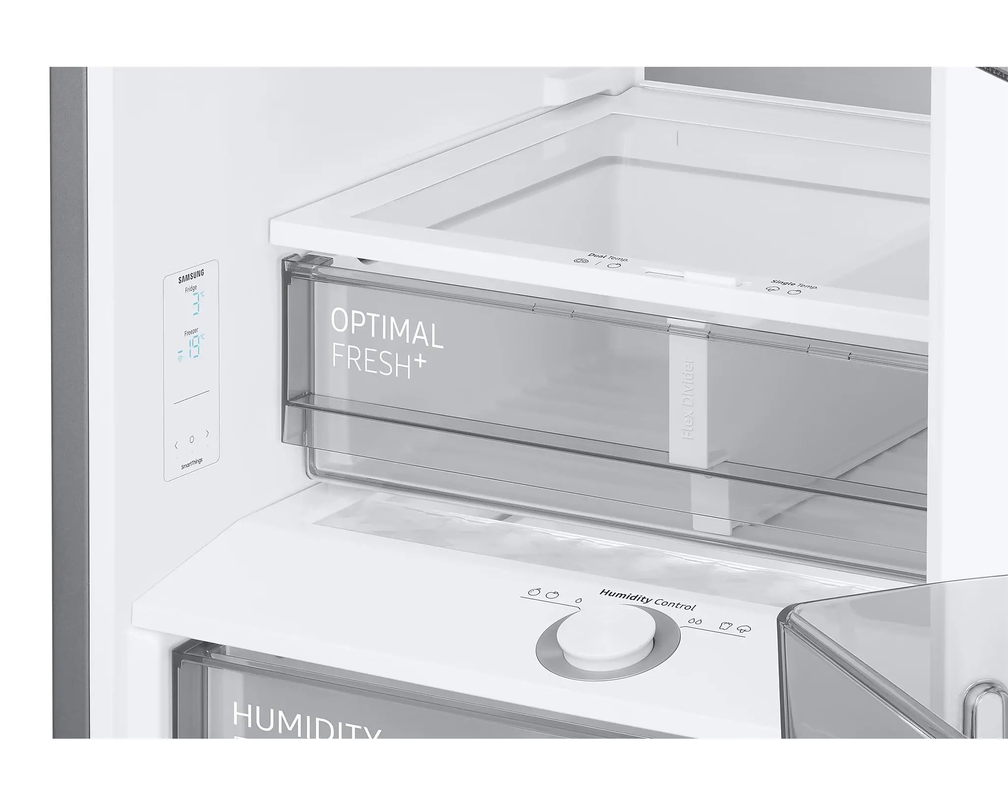 Lodówka Samsung Bespoke RB38C7B6A22 Pełny No Frost 203cm Komora świeżości Zdalne sterowanie Czarne szkło