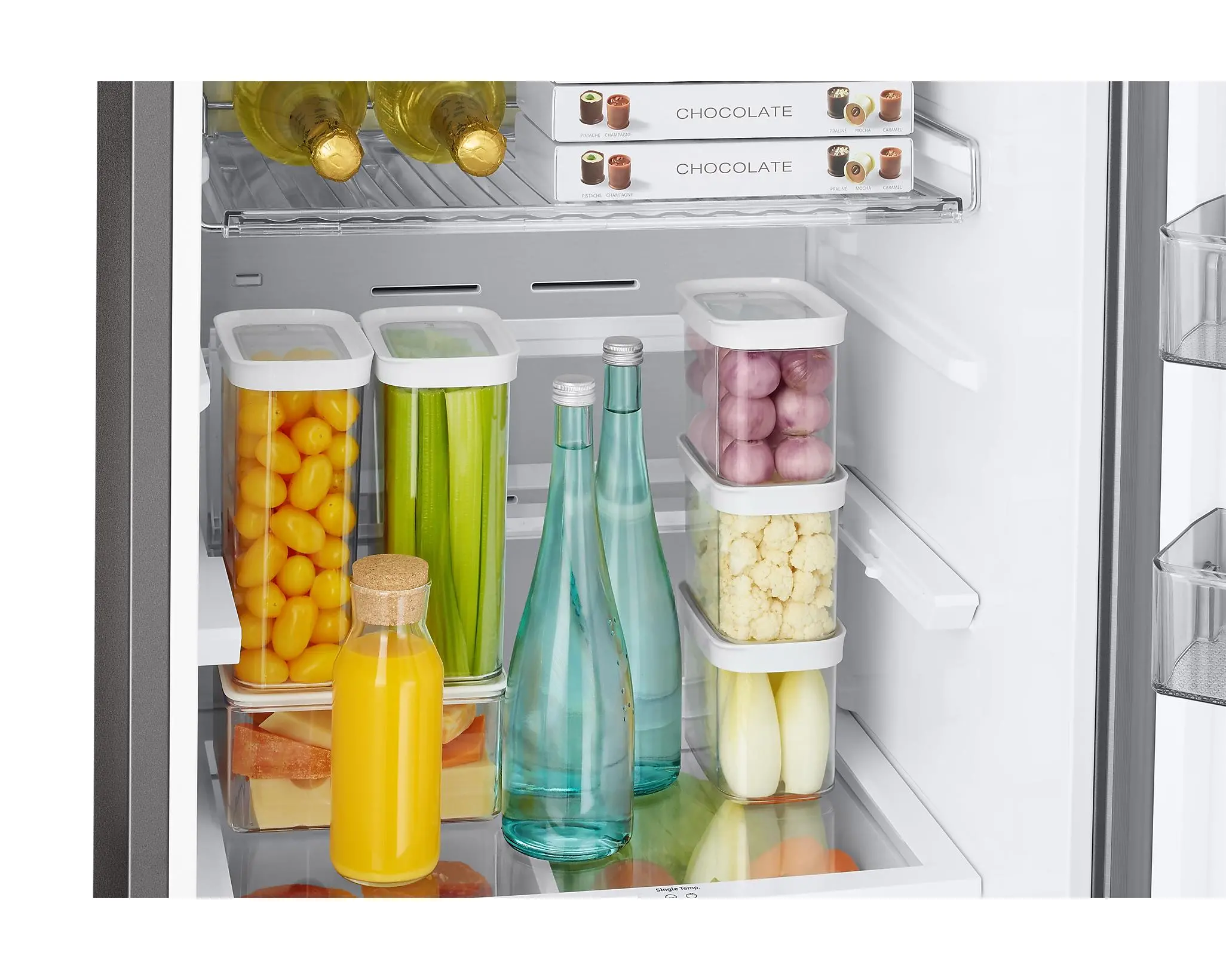 Lodówka Samsung Bespoke RB38C7B6A22 Pełny No Frost 203cm Komora świeżości Zdalne sterowanie Czarne szkło