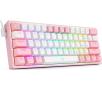 Klawiatura mechaniczna Redragon K617 Fizz RGB Biało-różowy