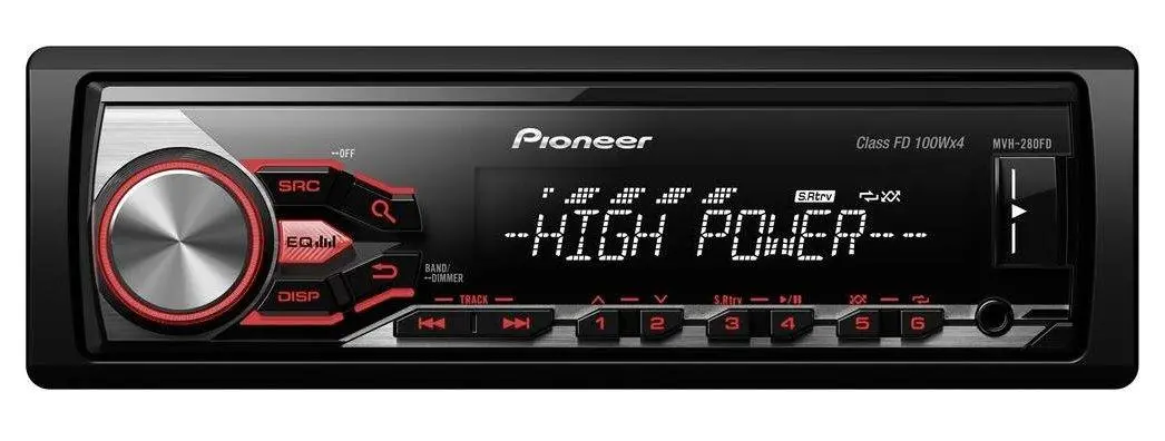 Radioodtwarzacz samochodowy Pioneer MVH-280FD z USB 4x100W