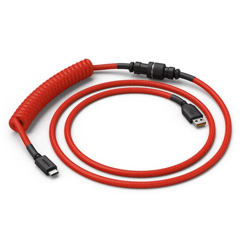 Kabel USB Glorious PC Gaming Race Coil Cable Crimson Red USB-C - USB-A (GLO-CBL-COIL-RED) Czerwony