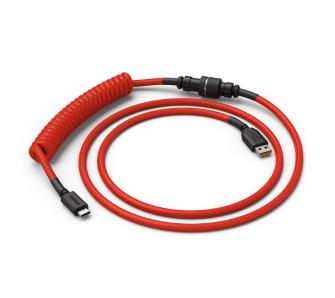 Kabel USB Glorious PC Gaming Race Coil Cable Crimson Red USB-C - USB-A  (GLO-CBL-COIL-RED) Czerwony