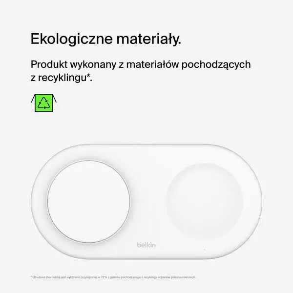 Ładowarka indukcyjna Belkin Magsafe 2in1 QI2 15W Biały