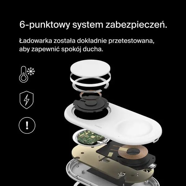 Ładowarka indukcyjna Belkin Magsafe 2in1 QI2 15W Biały