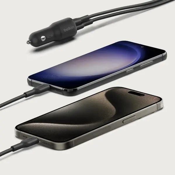 Ładowarka samochodowa Belkin 42 W USB-C 30W PowerDeliwery USB-A 12W Czarny