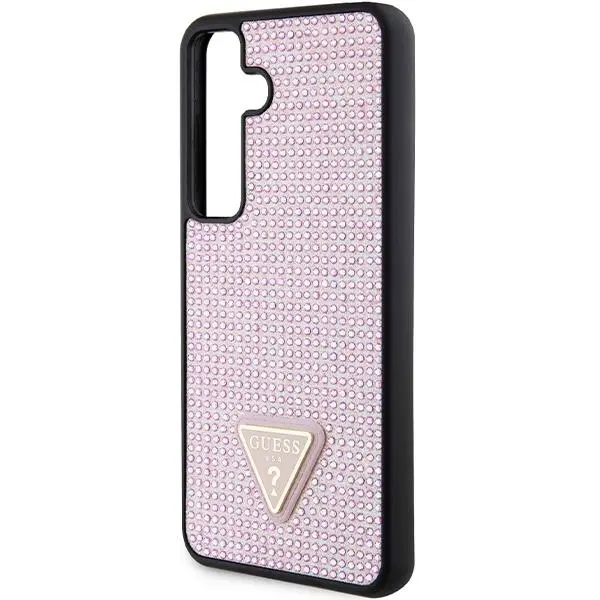 Etui Guess Rhinestone Triangle GUHCS24SHDGPPP do Samsung Galaxy S24 Różowy