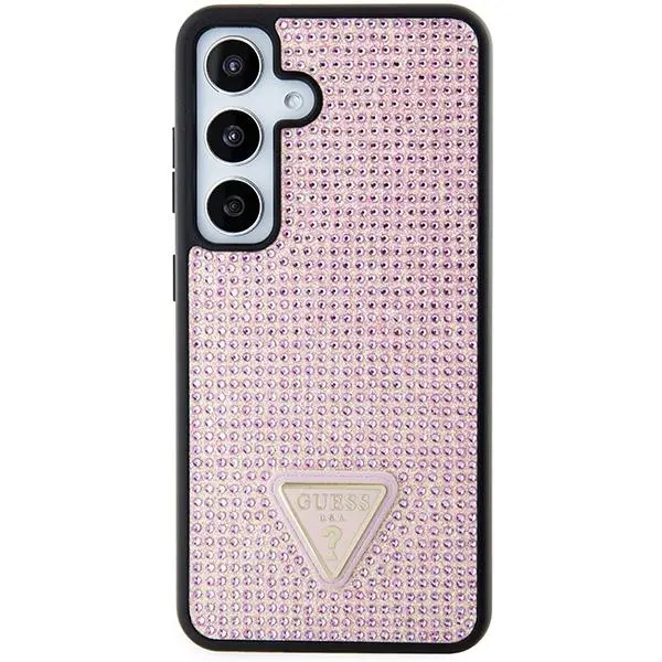 Etui Guess Rhinestone Triangle GUHCS24SHDGPPP do Samsung Galaxy S24 Różowy