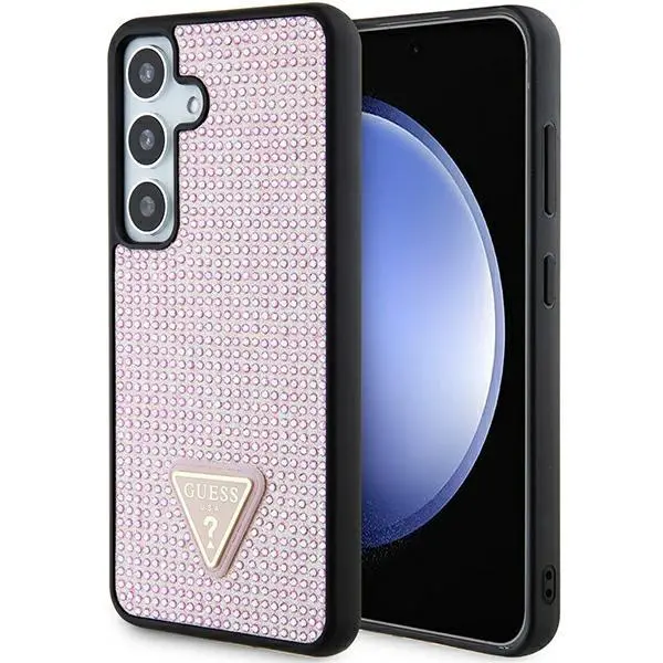 Etui Guess Rhinestone Triangle GUHCS24SHDGPPP do Samsung Galaxy S24 Różowy