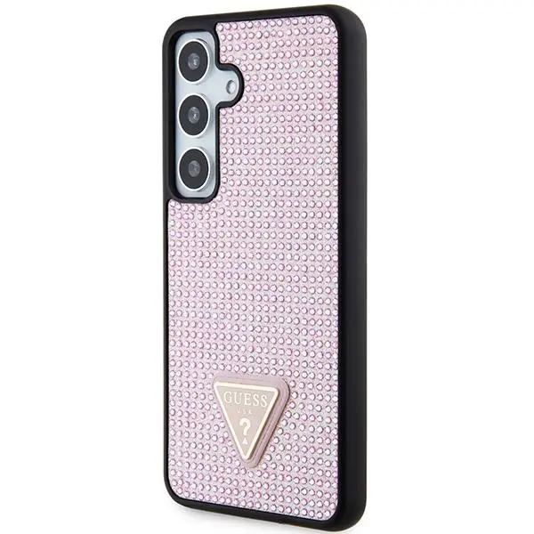 Etui Guess Rhinestone Triangle GUHCS24SHDGPPP do Samsung Galaxy S24 Różowy